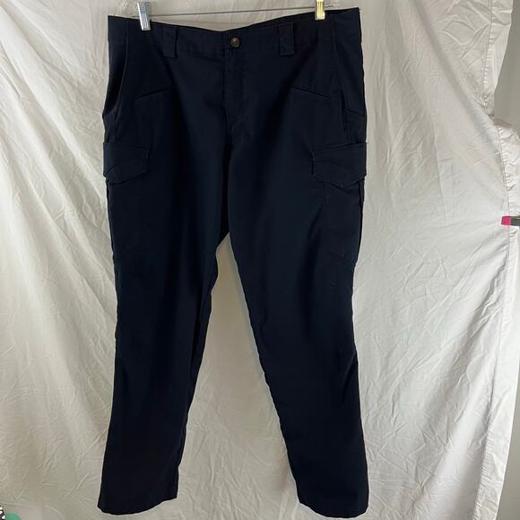 5.11 Tactical  Cargo Pants Mens 38 x 30 Navy Blue  Gusseted Ripstop Canvas 74521 - Picture 1 of 8
